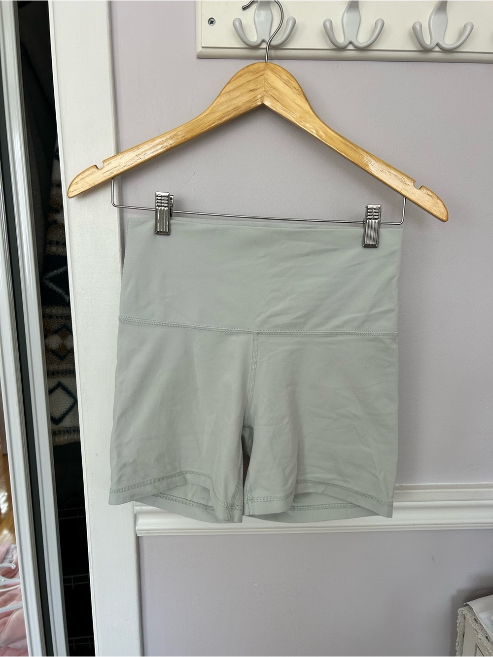 TNA High-Waist Butter Bike Shorts in Light Green